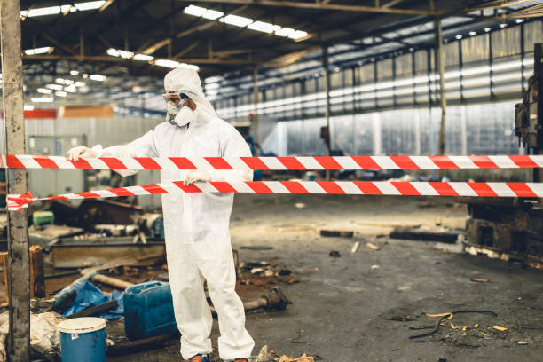 Professional Biohazard Cleanup technician working in Encino, TX